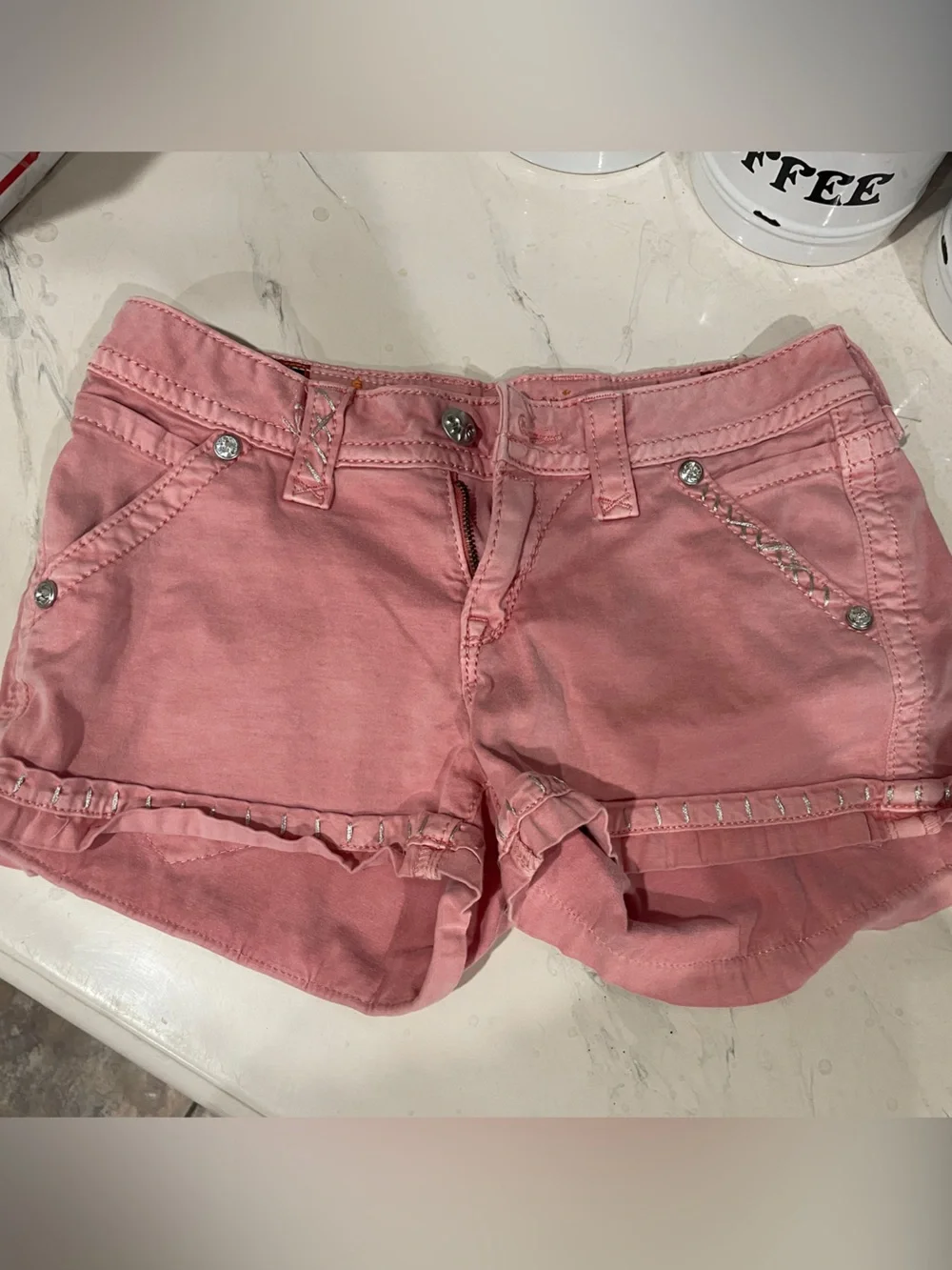 Rock Revival Pink Denim Short Shorts